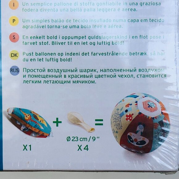 New Sealed Djeco  Fabric Cover Ball for 2 Years + - Picture 8 of 11